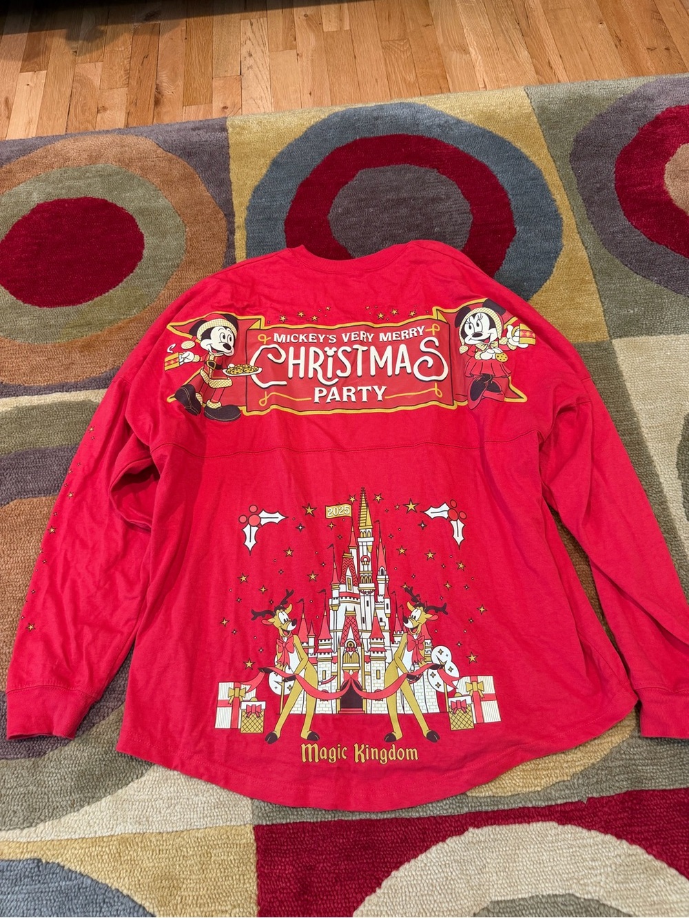 Mickey’s Very Merry Christmas Party 2025 Holiday Spirit Jersey Top Adult XL
